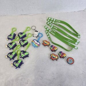 Lot of American Heart Association Kids Challenge Characters Keychains Bracelets